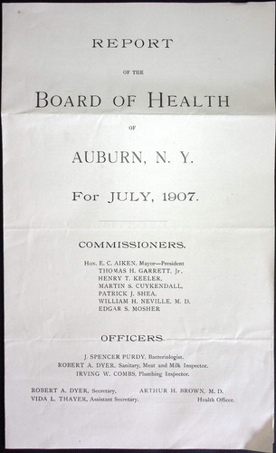 1907 auburn board health - of,