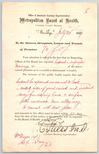 Metropolitan board health - of,